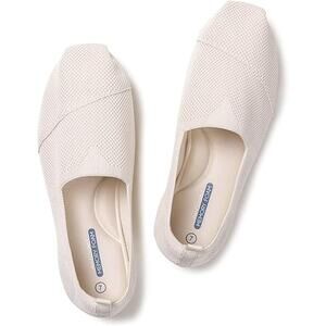 Frank Mully Womens Size 7.5 Off White Flat Slip On Closed Round Toe Loafer Shoes